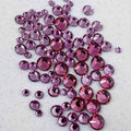 Diamants ronds à dos plat - Rose Figue