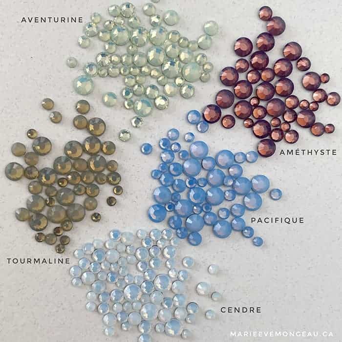 Diamants ronds à dos plat - Tourmaline perlée