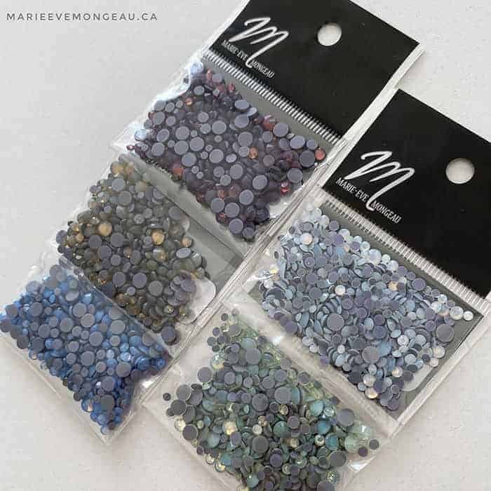 Diamants ronds à dos plat - Tourmaline perlée