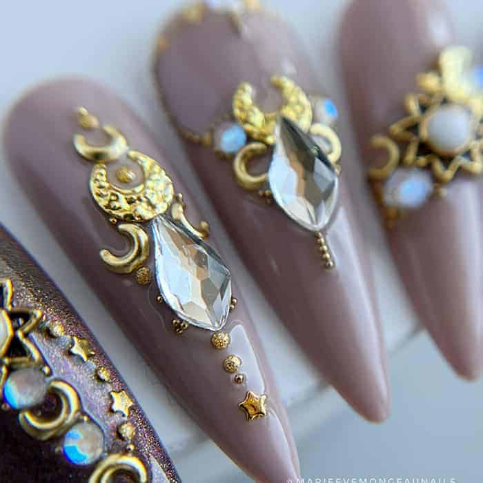 Bijoux métal - Lune - Argent Gros