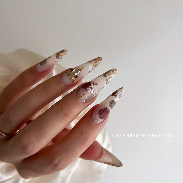 Bijoux métal - Rond embossé plane - Argent petit