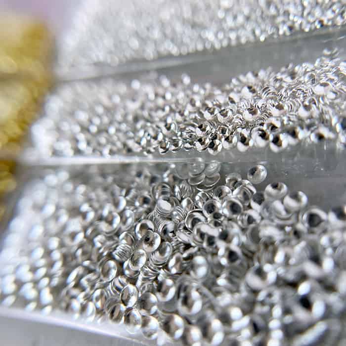 Bijoux métal - Rond embossé plane - Argent petit