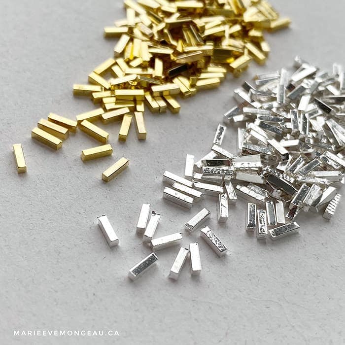 Bijoux métal - Barre rectangle - Argent