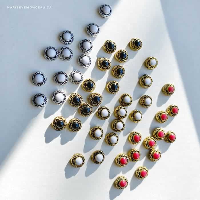 Petit bouclier - Type 4 (argent et blanc)