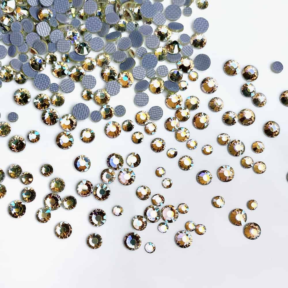 Diamants ronds à dos plat - Blond cosmique