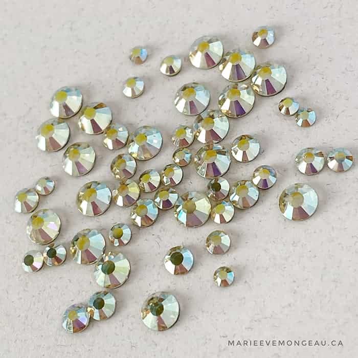 Diamants ronds à dos plat - Blond cosmique
