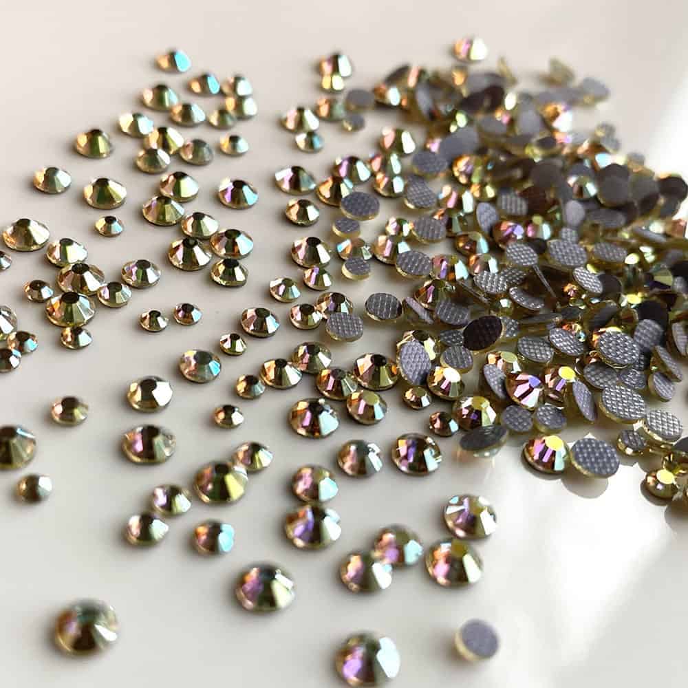 Diamants ronds à dos plat - Blond cosmique