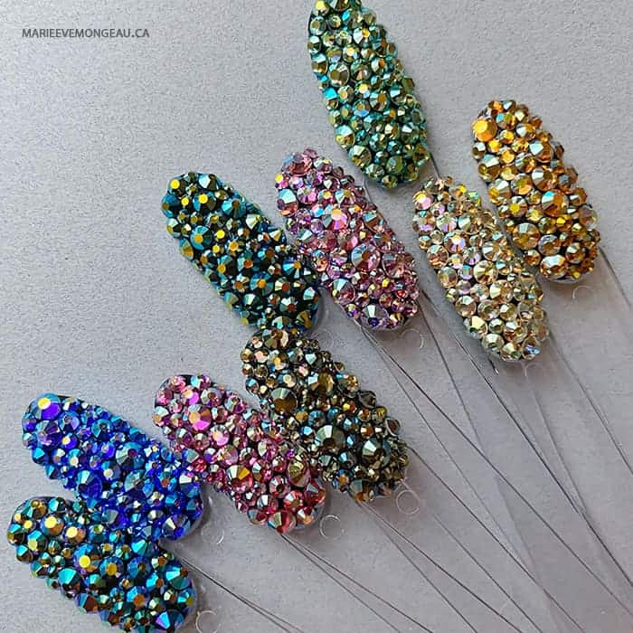 Diamants ronds à dos plat - Blond cosmique