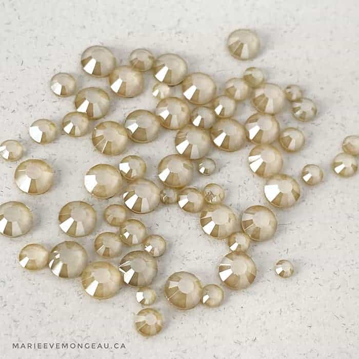 Diamants ronds à dos plat - Latté éclatant