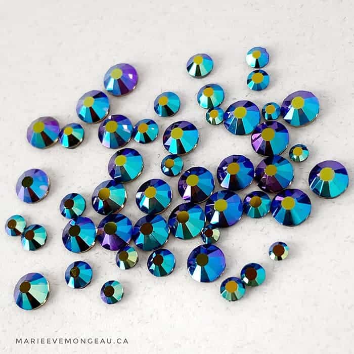Diamants ronds à dos plat - Nuit cosmique