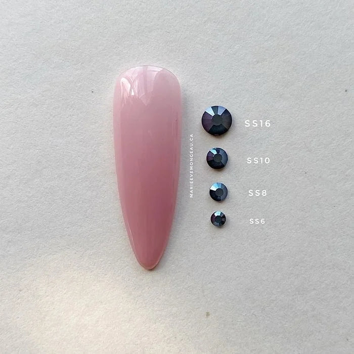 Diamants ronds à dos plat -Onyx