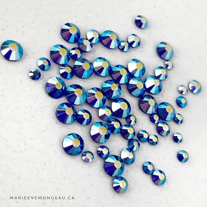 Diamants ronds à dos plat - Saphir astral