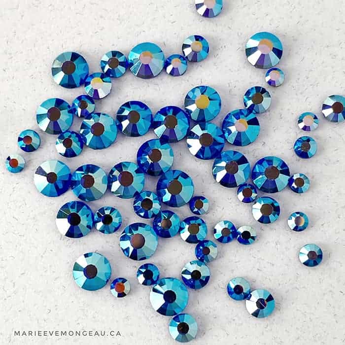 Diamants ronds à dos plat - Saphir astral