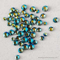 Diamants ronds à dos plat - Sarcelle astrale