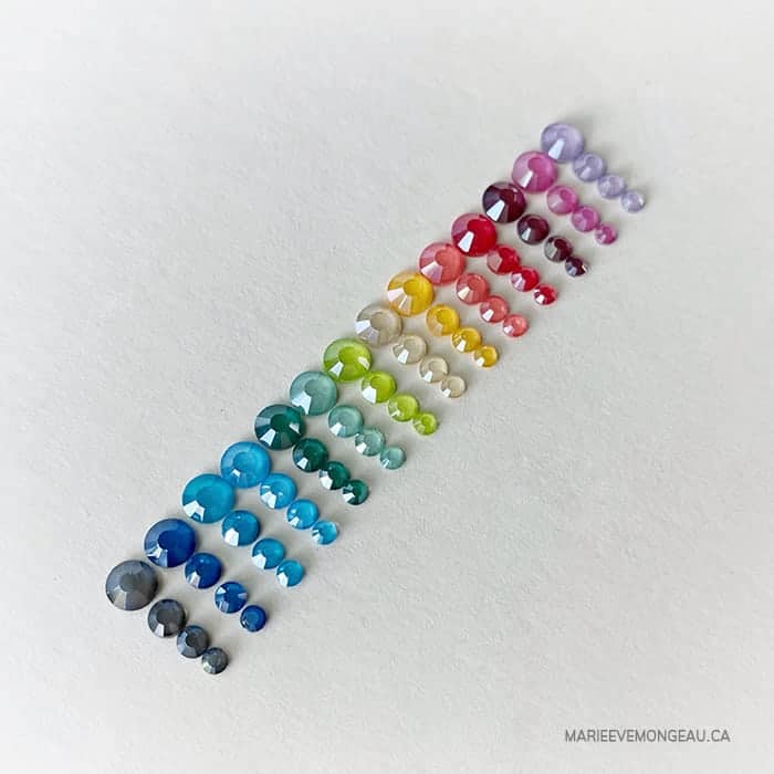Diamants ronds à dos plat - Sauge