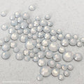 Diamants ronds à dos plat - Cendre perlée