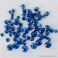 Diamants ronds à dos plat - Midnight blue