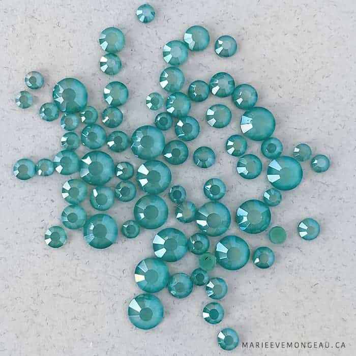 Diamants ronds à dos plat - Sauge